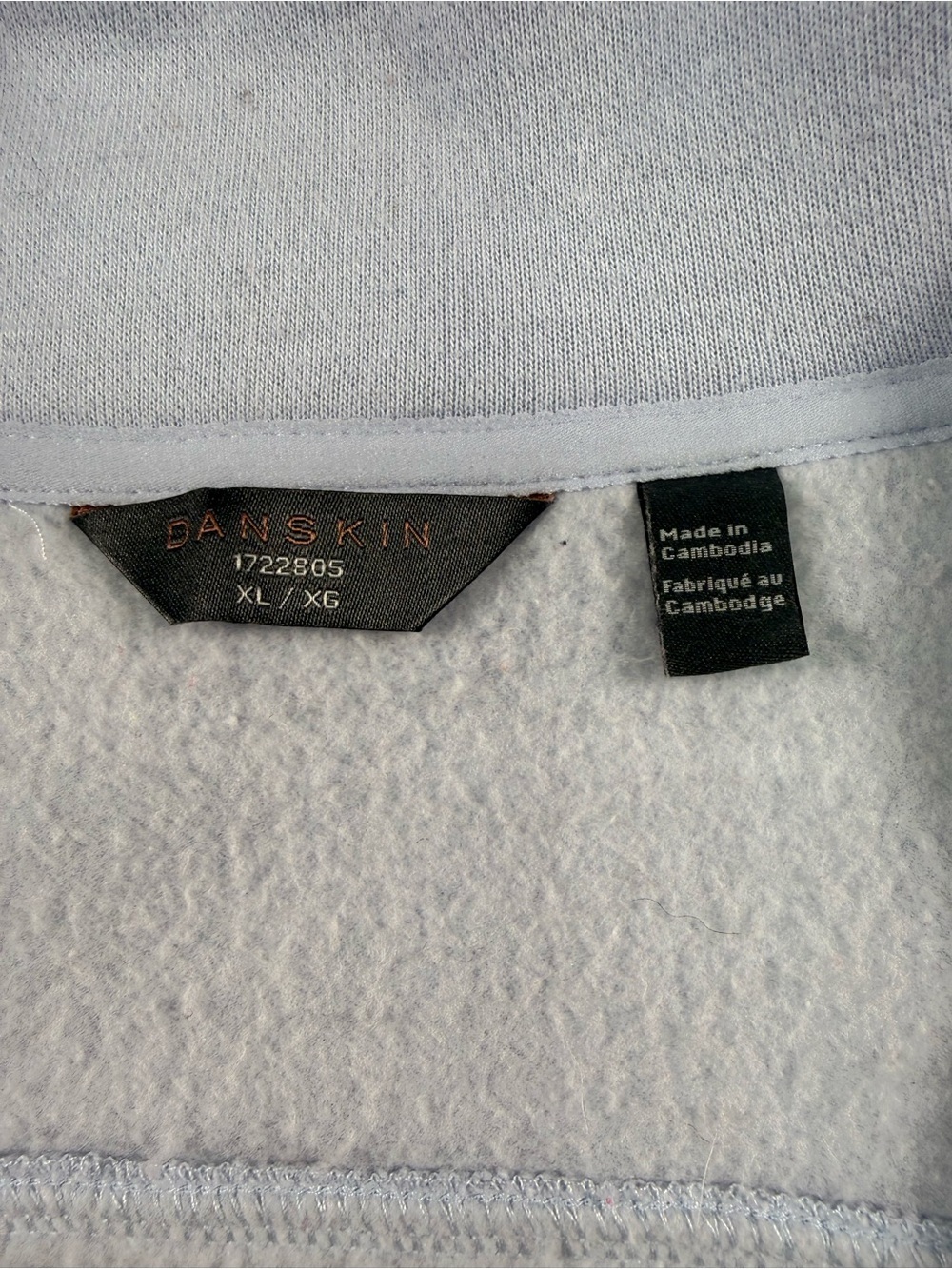 Danskin Lilac Half-Zip Kangaroo Pocket Sweatshirt - Picture 4 of 8